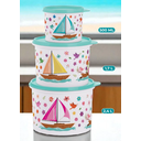 Ver imagem 1 de Kit Tupper Caixa com 3 Peças 2,4l+1,7l+ 500ml Linha Mar de Flores Tupperware