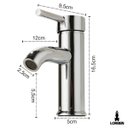 Ver imagem 2 de Torneira Misturador Monocomando Lorben Aço Inox Escovado Mesa Pia Bancada Bica Baixa Banheiro Lavató