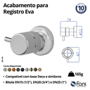 Ver imagem 4 de Acabamento Registro Base Deca 3/4 Eva 509DV90 D'Oro Vecchio Fani
