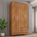 Ver imagem 1 de Guarda Roupa Madri Rud Rack 04 Portas Cedro