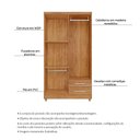 Ver imagem 2 de Guarda Roupa Madri Rud Rack 04 Portas Cedro