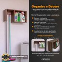 Ver imagem 2 de Armário Aéreo para Lavanderia MDP 15mm com Nicho Organizador Nogal