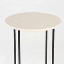 Ver imagem 2 de Mesa Lateral Sense Tampo Branco Base Preta Portal Decor