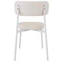 Ver imagem 4 de Kit 02 Cadeiras Estofada para Sala de Jantar Astrid Branco C01 Linho Palha Courino Whisky - Lyam