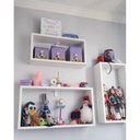 Ver imagem 2 de Trio Nichos Mdf Branco Tx Retangular sem Fundo Nchbr023