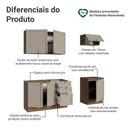 Ver imagem 4 de Armário de Cozinha Compacta 180 Cm Rustic/crema Vik Madesa 01