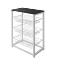 Ver imagem 3 de Fruteira com Suporte para Micro-ondas Barcelona Aço Branco Cesto Branco Tampo Preto - Cor: Marrom