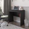 Escrivaninha para Quarto Pequena com Prateleira e Gaveta Vitoria - Preto - 1