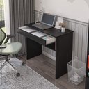 Ver imagem 3 de Escrivaninha para Quarto Pequena com Prateleira e Gaveta Vitoria - Preto