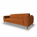 Ver imagem 3 de Sofá Living Átila Velusoft Terracota, 2,50 Metros, Design Retrô.