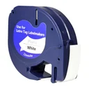 Ver imagem 1 de Fita para Rotulador Compatível com Dymo 91201 12mm X 4m Plástica Branco / Preto para Lt-100h Lt-100t