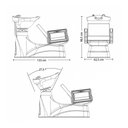 Ver imagem 7 de Kit Salão Cadeira Hidráulica + Lavatório com Cuba Reclinável Dompel Marrom