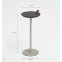 Ver imagem 6 de Mesa de Apoio Halter - Tampo Ebano - Base Aço Carbono - Altura 55cm