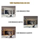 Ver imagem 4 de Espelho de Carro Quebra Sol Maquiagem Led 3 Cores sem Fio Iluminaçao Interna Automotiva Retrovisor M