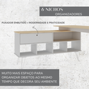 Ver imagem 6 de Conjunto Artany: Escrivaninha Dubai e Estante Hit