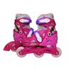 Patins Infantil Tri-line 2X1 Feminino Princesas Disney e Minnie 31-34 - Rosa - 3