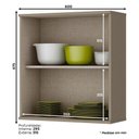 Ver imagem 2 de Armário Aéreo Connect 1 Porta 60 Cm Duna Cristal - Henn