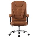 Ver imagem 6 de Cadeira de Escritório Presidente Base Cromada com Rodinha Fortt Marselha Marrom - Cpf03-m