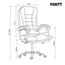 Ver imagem 2 de Cadeira de Escritório Presidente Base Cromada com Rodinha Fortt Marselha Marrom - Cpf03-m