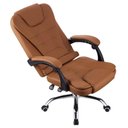 Ver imagem 5 de Cadeira de Escritório Presidente Base Cromada com Rodinha Fortt Marselha Marrom - Cpf03-m