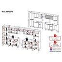 Ver imagem 4 de Armário de Cozinha Modulada Completa Compacta 399cm com Balcão de Pia Multimóveis Mp2279 Branco