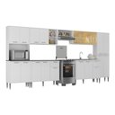 Ver imagem 2 de Armário de Cozinha Modulada Completa Compacta 399cm com Balcão de Pia Multimóveis Mp2279 Branco
