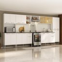 Ver imagem 1 de Armário de Cozinha Modulada Completa Compacta 399cm com Balcão de Pia Multimóveis Mp2279 Branco