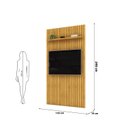 Ver imagem 7 de Painel Trento Ripado para Tvs até 60 Polegadas Cedro