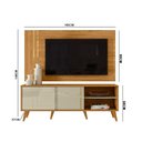 Ver imagem 5 de Painel Tv 60 Pol 160cm com Rack Bancada para Sala Hylon M20 - D’Rossi