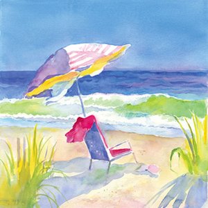 Beach Bliss I Canaleta 80x80cm Preta