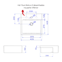 Ver imagem 5 de Cuba de Semiencaixe Quadrada 42cm com Mesa em Louça Sanitária Branca Brilhante L.930.17 - Deca