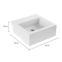 Ver imagem 4 de Cuba de Semiencaixe Quadrada 42cm com Mesa em Louça Sanitária Branca Brilhante L.930.17 - Deca