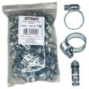 Ver imagem 1 de Kit 100 Abraçadeiras Rosca sem Fim Galvanizada 13mm X 19mm 1/2x3/4"