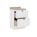 Ver imagem 2 de Balcão de Cozinha C/ Tampo Bella 2610 C/ 2 Gavetas 60cm Branco - Carraro