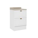 Ver imagem 1 de Balcão de Cozinha C/ Tampo Bella 2610 C/ 2 Gavetas 60cm Branco - Carraro