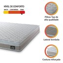 Ver imagem 2 de Colchão Casal Queen Espuma D33 Pillow Top Millenium 158x198x19cm Bege/Branco Hellen-Suporta 120kg