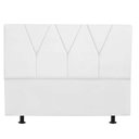 Ver imagem 1 de Cabeceira Estofada King 195CM Jade Courino Branco - D A DECOR D&A Decor