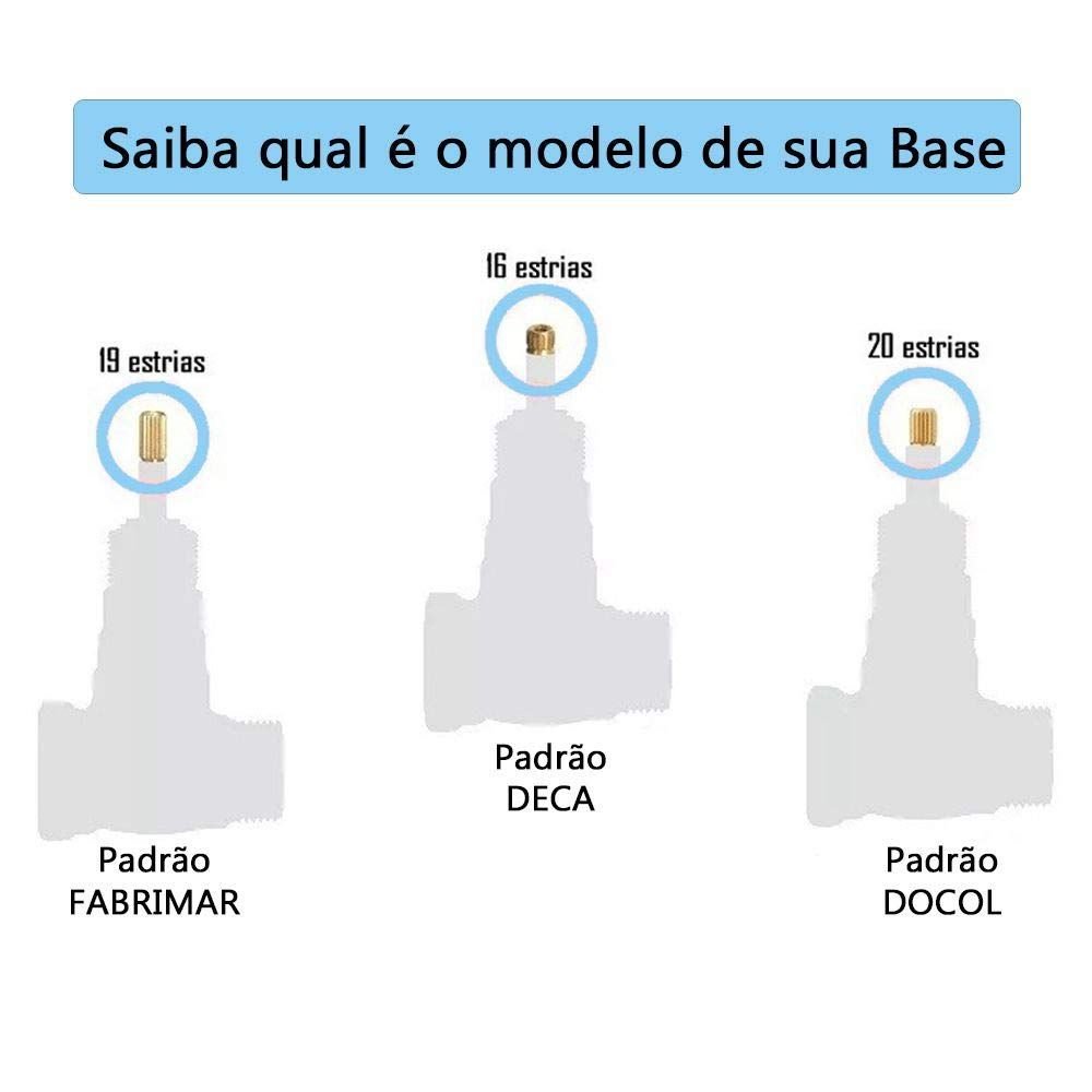 Acabamento para Registro em Metal Padrão Deca Modelo C52 Casagrande Mundial - 3
