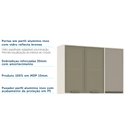 Ver imagem 6 de Armário Aéreo de Cozinha 120 Cm 1 Porta Fechada 2 Portas com Vidro Reflecta Linea Luciane Móveis