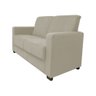 Sofá Namoradeira Pequeno 2 Lugares Imperial Suede:bege Claro - 2
