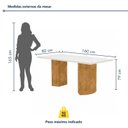 Ver imagem 3 de Conjunto de Mesa de Jantar 6 Lugares Isla Tampo de Vidro 160x80cm Cinamomo e Off White