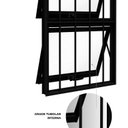 Ver imagem 3 de Janela de Alumínio Máximo Ar Duplo Vertical com Grade 100x60cm Lucasa Ideale Preto