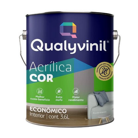 Tinta Acrílica Econômica Cor Qualyvinil 3,6.l