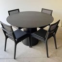Ver imagem 3 de Mesa de Jantar Cone Redonda 100 Cm Base Madeira Ébano Tampo Ébano