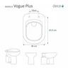 Tampa de Vaso Poliéster Decorada Beija Flor Vogue Plus Transparente para louça Deca - 4