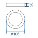 Ver imagem 3 de Painel de Sobrepor Redonda em Alumínio 6W Bivolt LED 6.500K 80516004 Blumenau