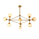 Ver imagem 1 de Lustre Orbe Atomus 10 Globos Dourado Luxvie