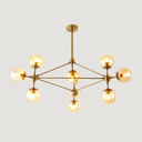 Ver imagem 3 de Lustre Orbe Atomus 10 Globos Dourado Luxvie