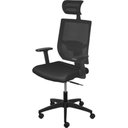 Ver imagem 1 de Cadeira Office Atenas Alta Tela Mesh Preta com Base Rodizio Preta - 74400