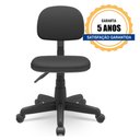 Ver imagem 1 de Cadeira Secretaria Plus Operativa Slim Couro Preto - Plaxmetal